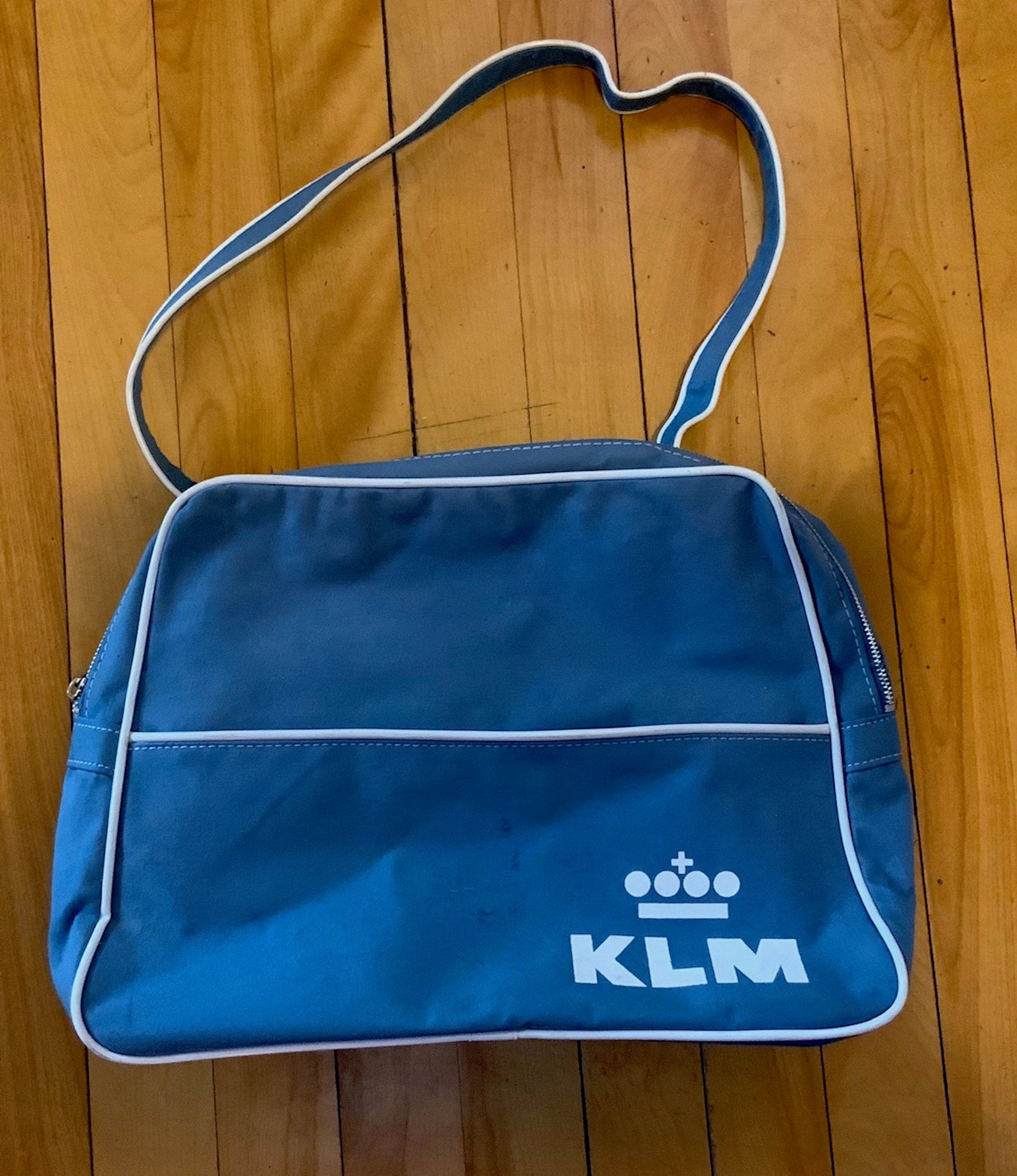 KLM Royal Dutch Airlines Blue Carry On Bag Etsy
