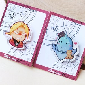 Edward. Alphonse. Funny Faces | Fullmetal Alchemist | Acrylic Pin