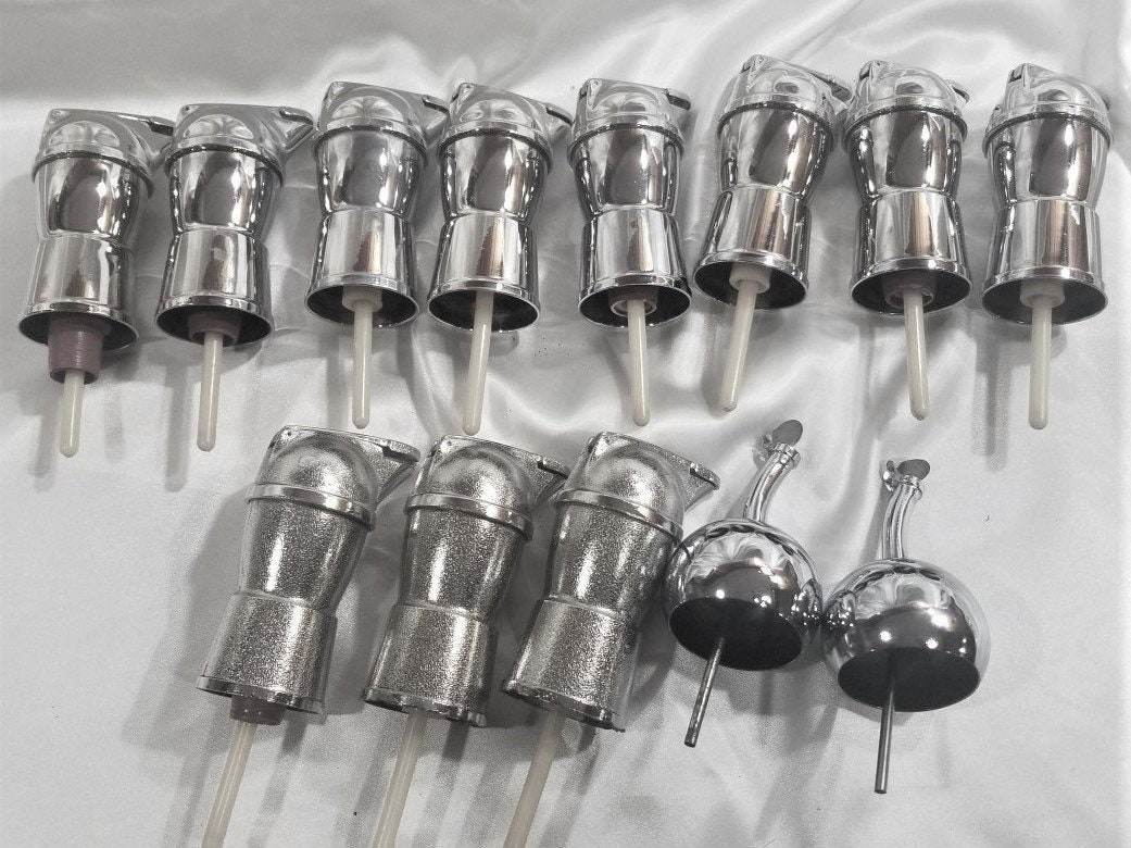13 Vintage Chrome Liquor Pourers Etsy.de
