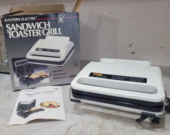 Vintage Eastern Electric Sandwich Toaster Grill NIB White