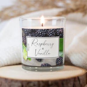 Raspberry & Vanilla - Hand-Poured - Soy Wax Candle - 10oz