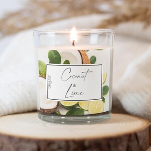 Coconut & Lime - Hand-Poured - Soy Wax Candle - 10oz