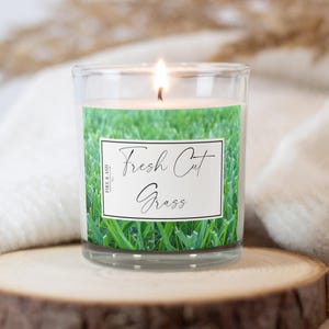 Fresh Cut Grass - Hand-Poured - Soy Wax Candle - 10oz