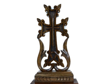 Wooden "KHACHKAR" Cross for Desk best Armenian gift souvenir