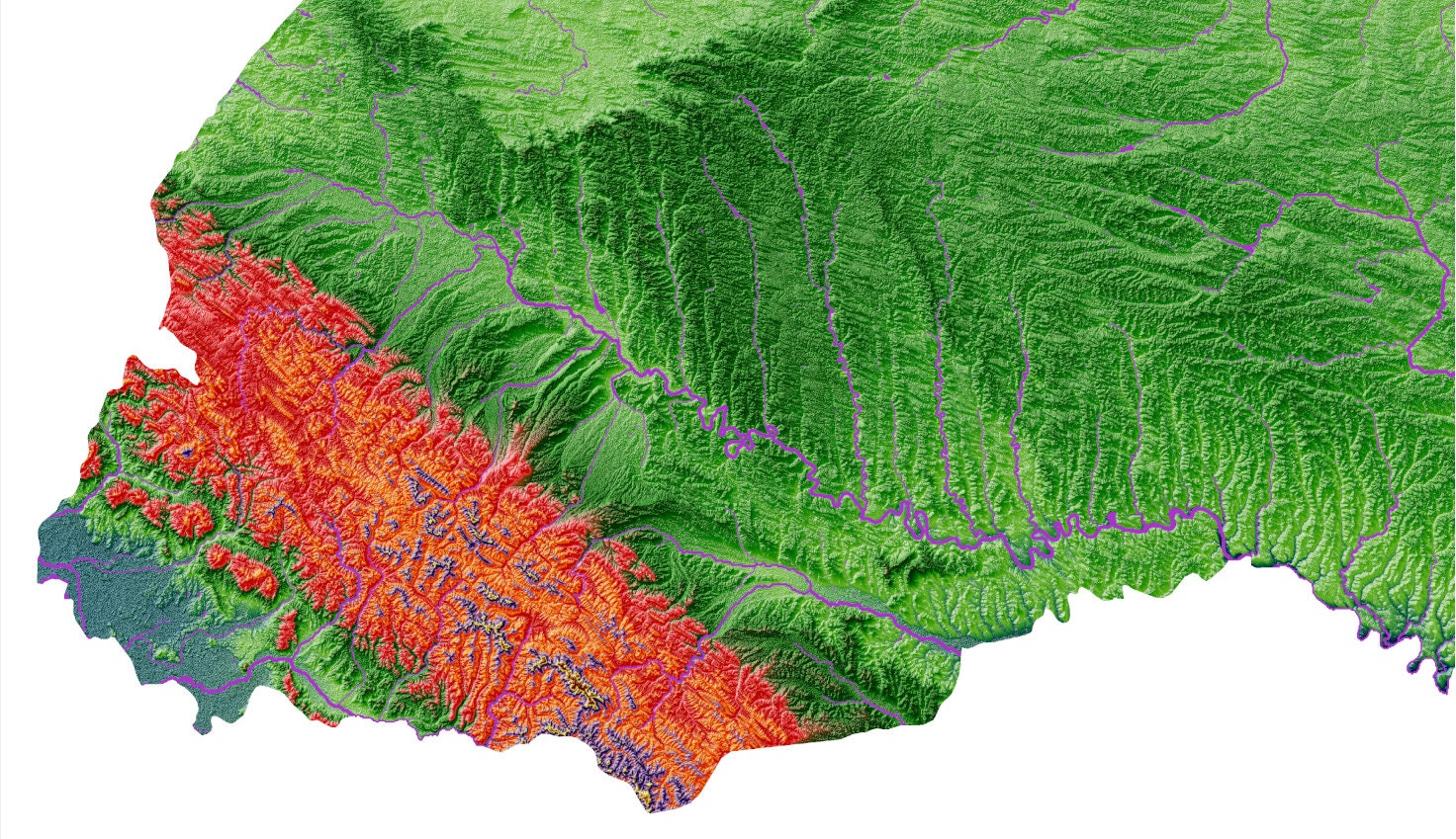 Elevation Map of Ukraine high Resolution Digital Print Map Etsy