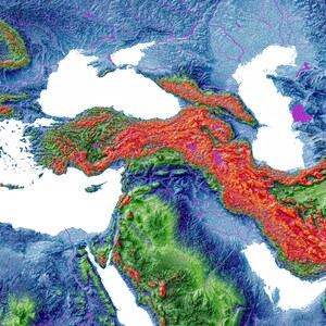 Elevation Map of the World high Resolution Digital Print, Map Print, Wall Art Map, Poster Map ...