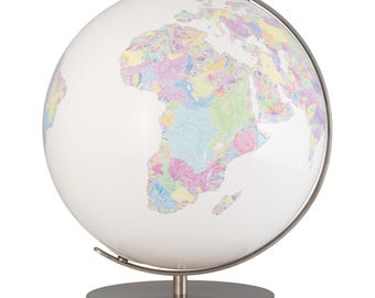 Illuminated River Basin Globe in White - Watersheds of the World - Graduation Retirement Gift – Columbus Handcrafted Executive Office Decor