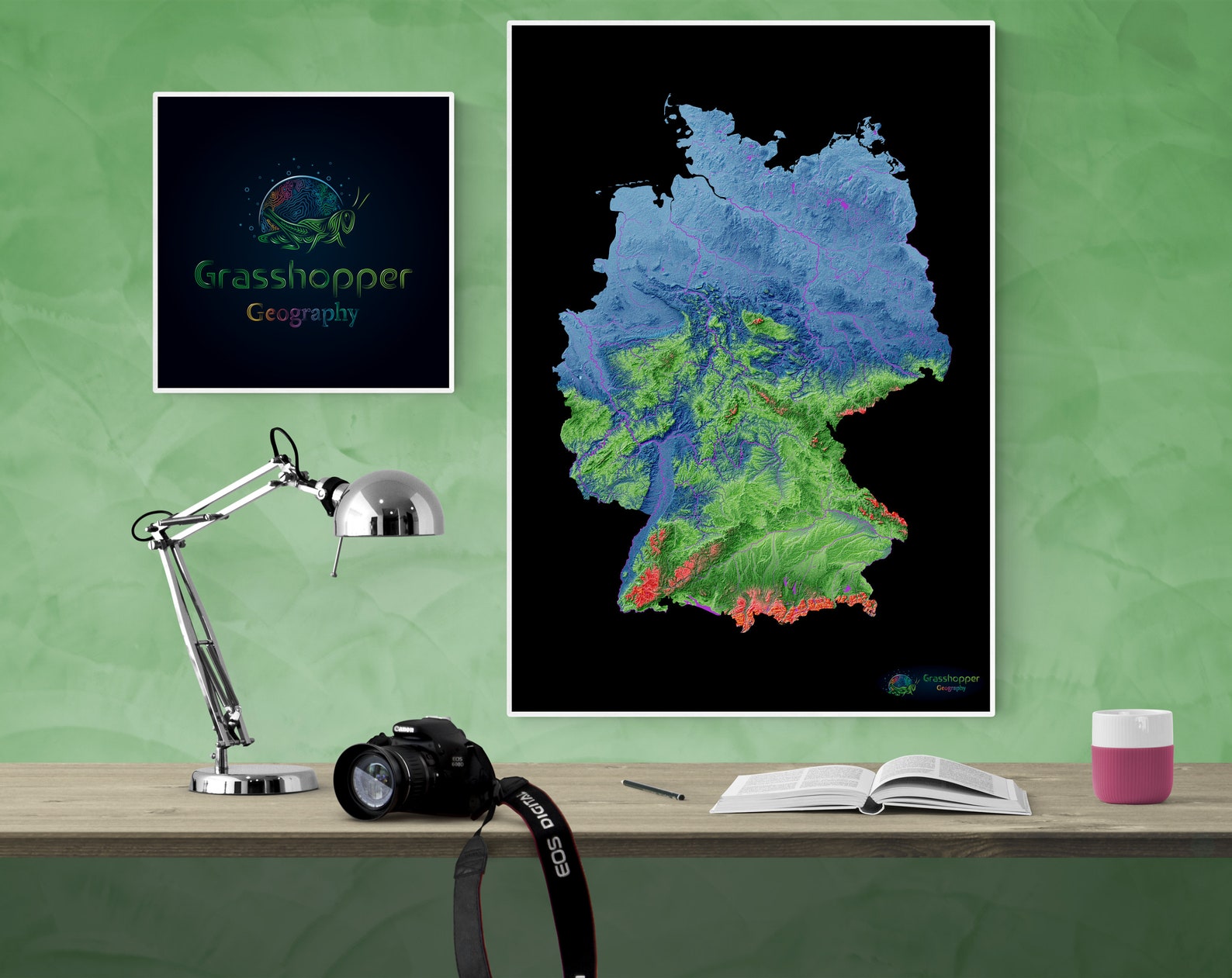 Elevation Map of Germany high Resolution Digital Print Map - Etsy