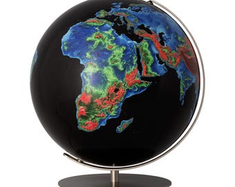 Elevation globe in black