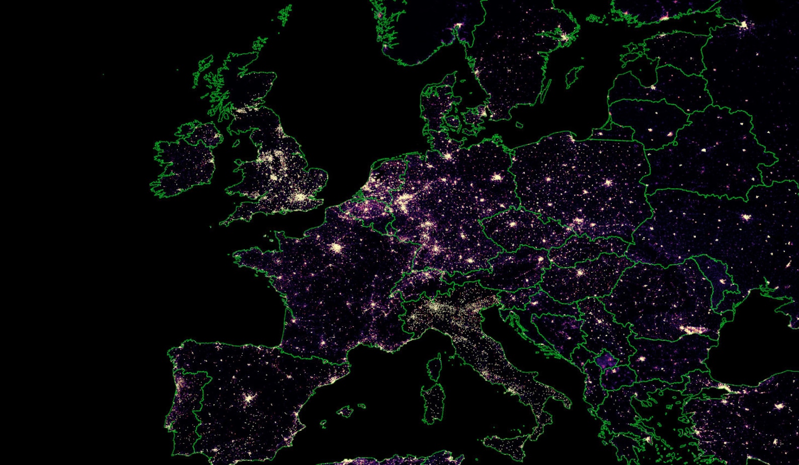 World Population Density Heat Map
