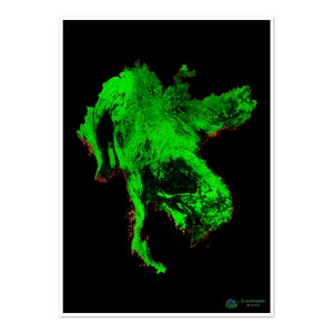 The Greater Mekong Subregion - Waldbedeckungskarte - Fine Art Print