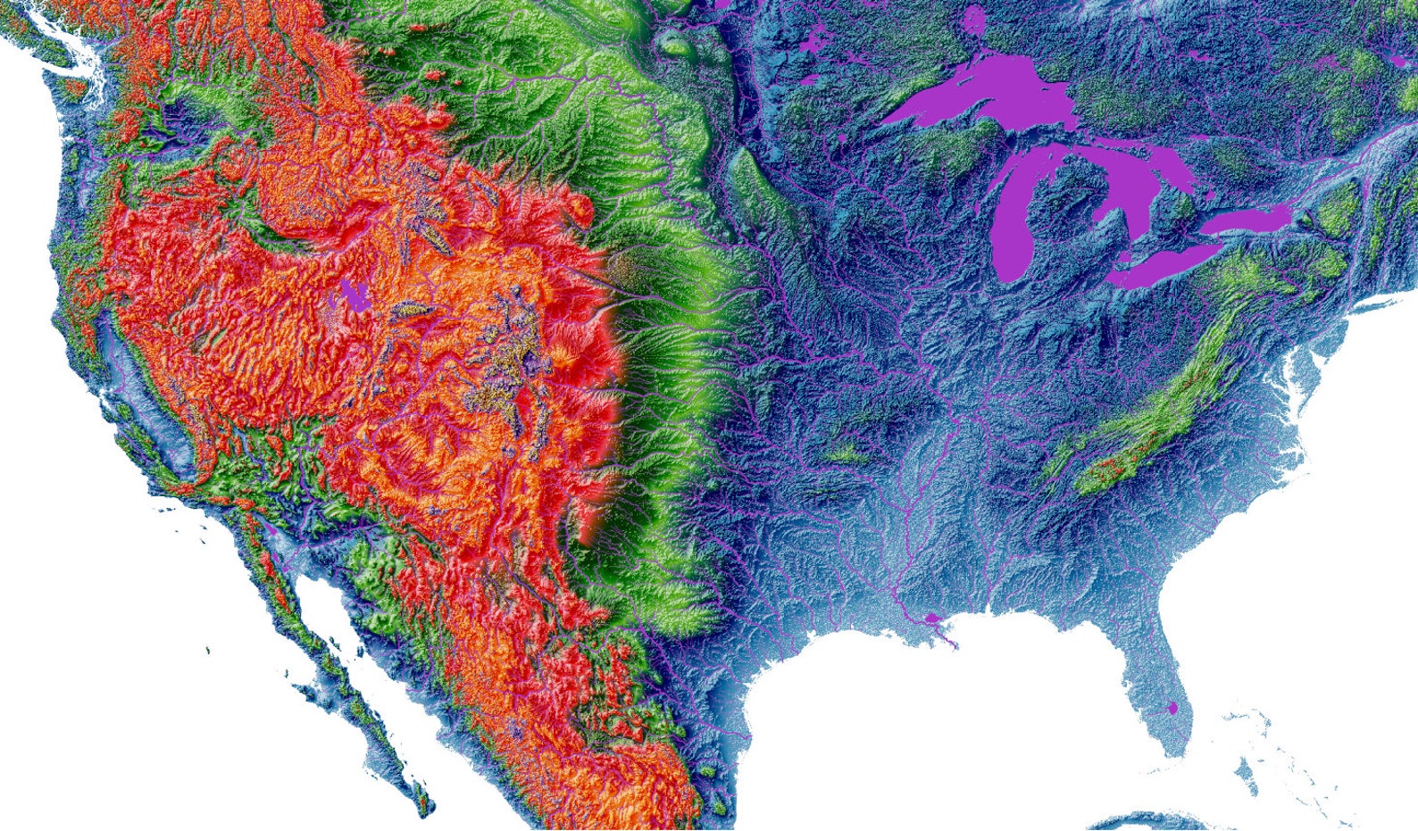 Elevation Map Of Earth