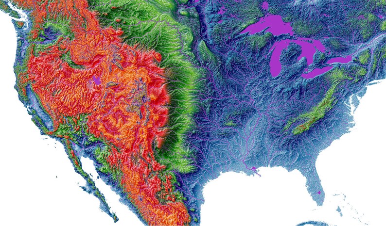 Elevation Map of the World high Resolution Digital Print, Map Print, Wall Art Map, Poster Map ...