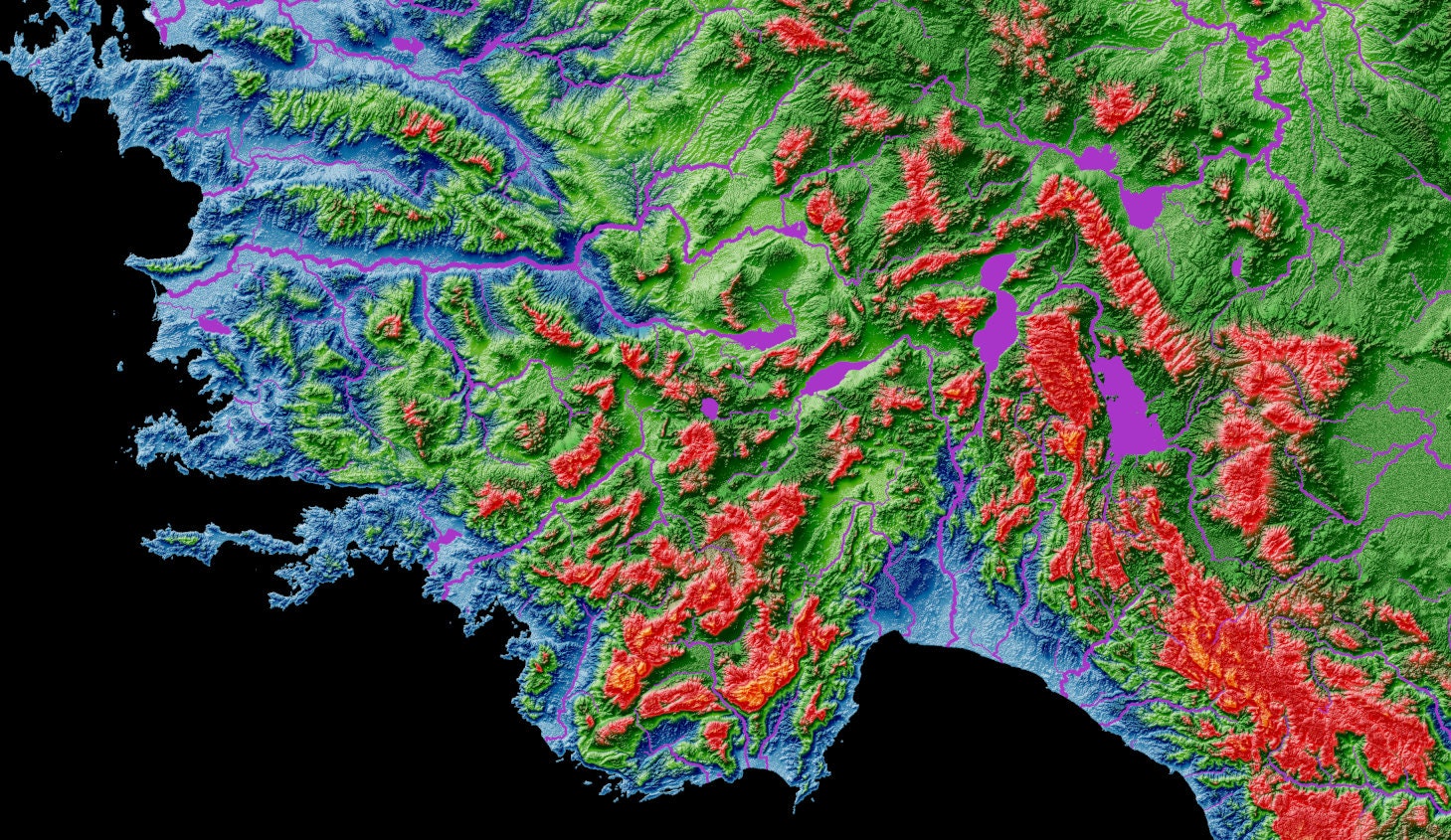 Elevation Map of Turkey high Resolution Digital Print Map Etsy