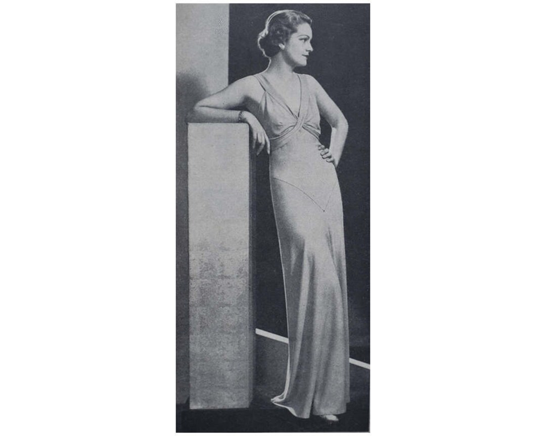 Shop vintage sewing patterns 1930s evening dress – Lady Marlowe