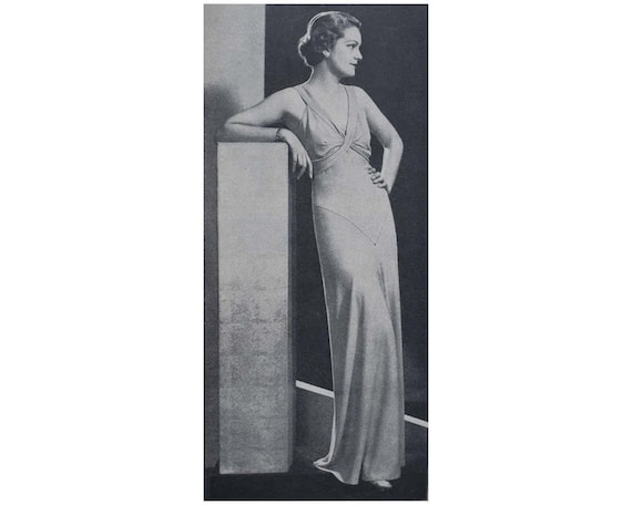 1930s dress vintage sewing pattern reproduction evening gown 5101 – Lady  Marlowe