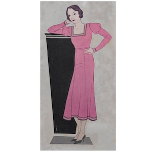 A charming 1930&#39;s dress, ready-made printable pattern