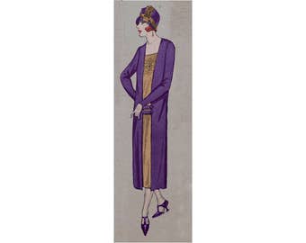 A chic dress from 1925, ready-made printable pattern