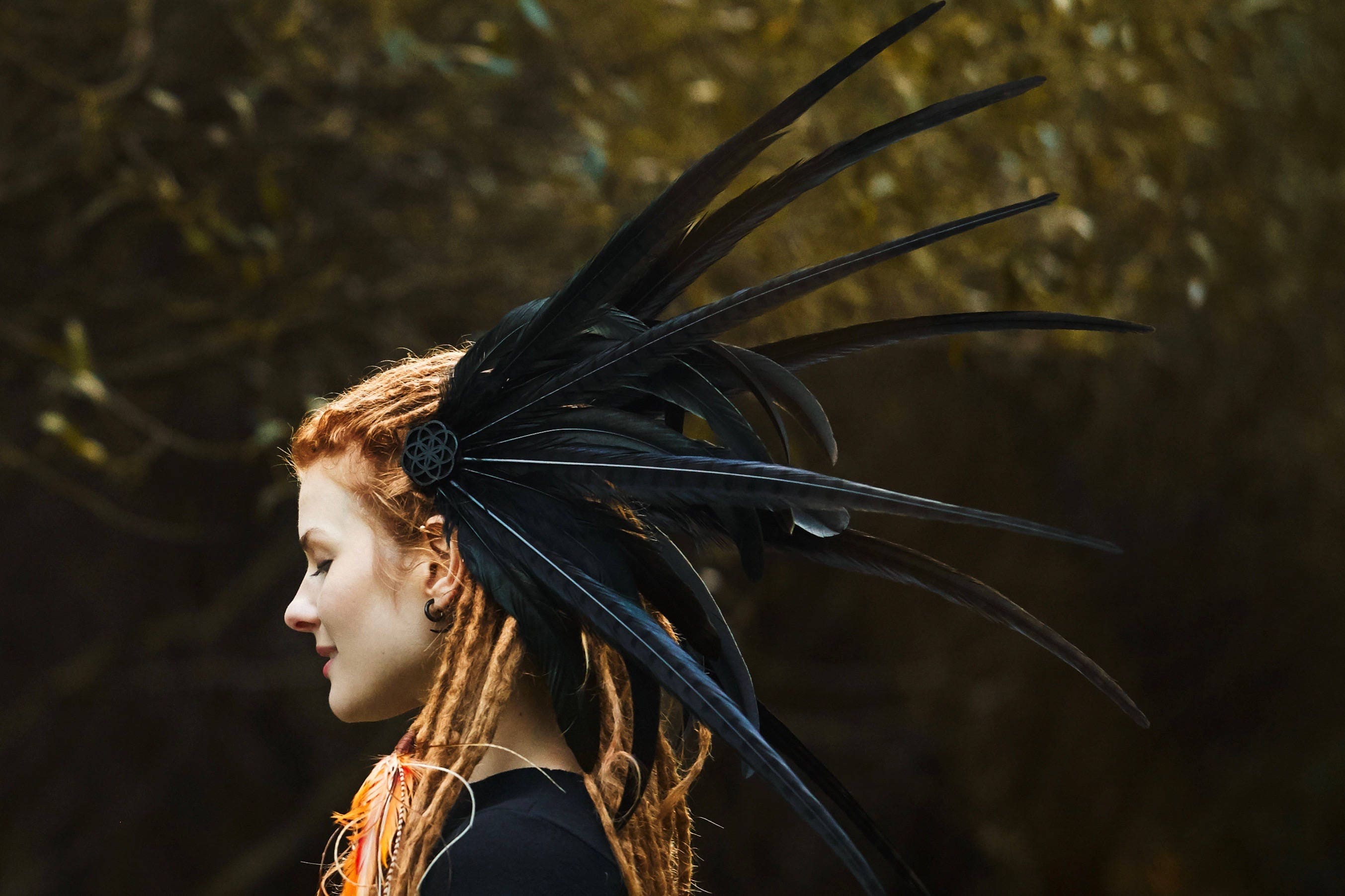 tribal feather headpiece