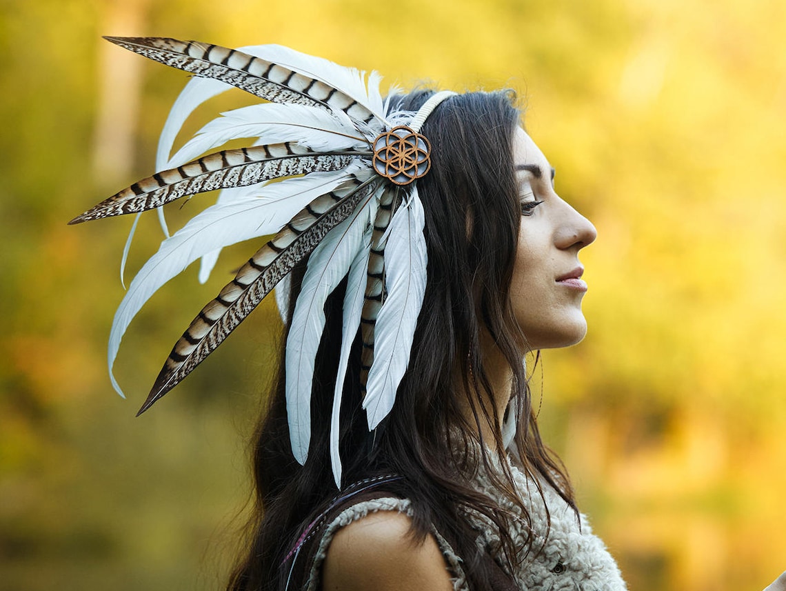 tribal feather headpiece