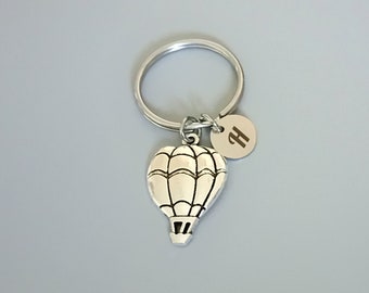 Heißluftballon Charm Schlüsselanhänger: Personalisiertes Reisegeschenk (K75)