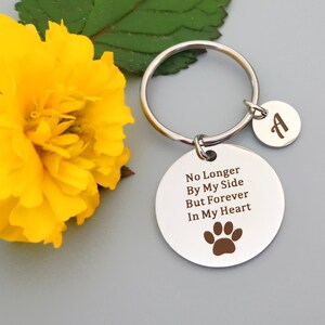 Paw print, Cat Dog Lover Gift Pet Memorial Key Chain, pet loss gifts, sympathy Gift (K60)