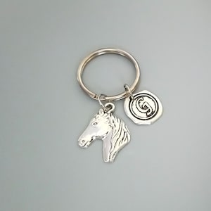 Personalized Horse Head Key ring, Horse lover gift, Gifts for her (K28)