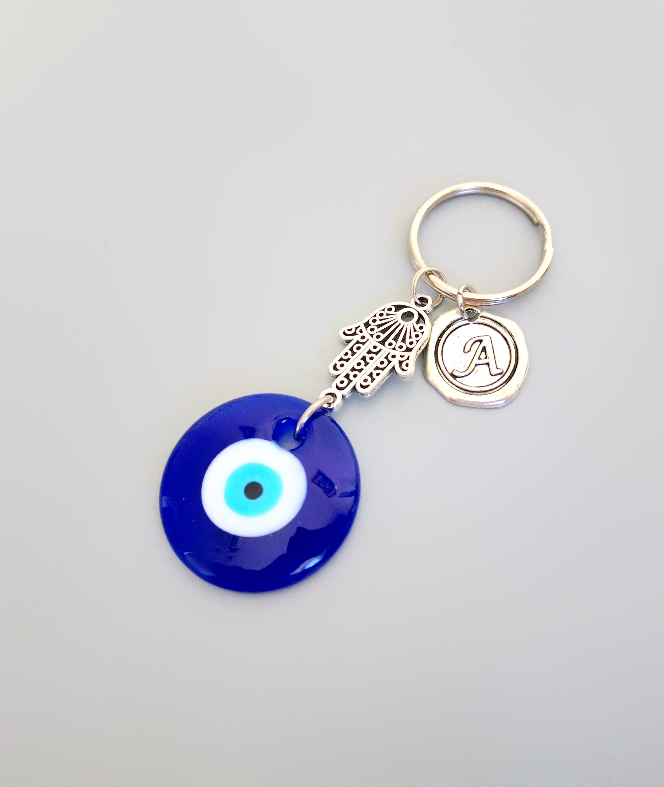 Evil Eye Keychain Art & Collectibles Fiber Arts