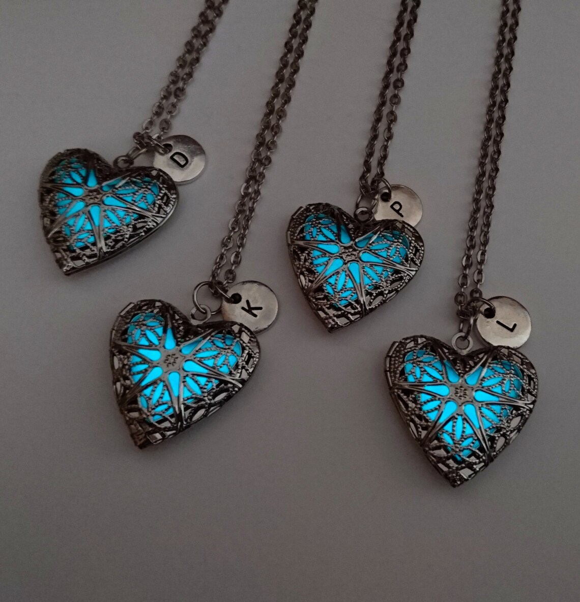Set of 4 Best Friend Glow in the Dark Necklace Etsy UK