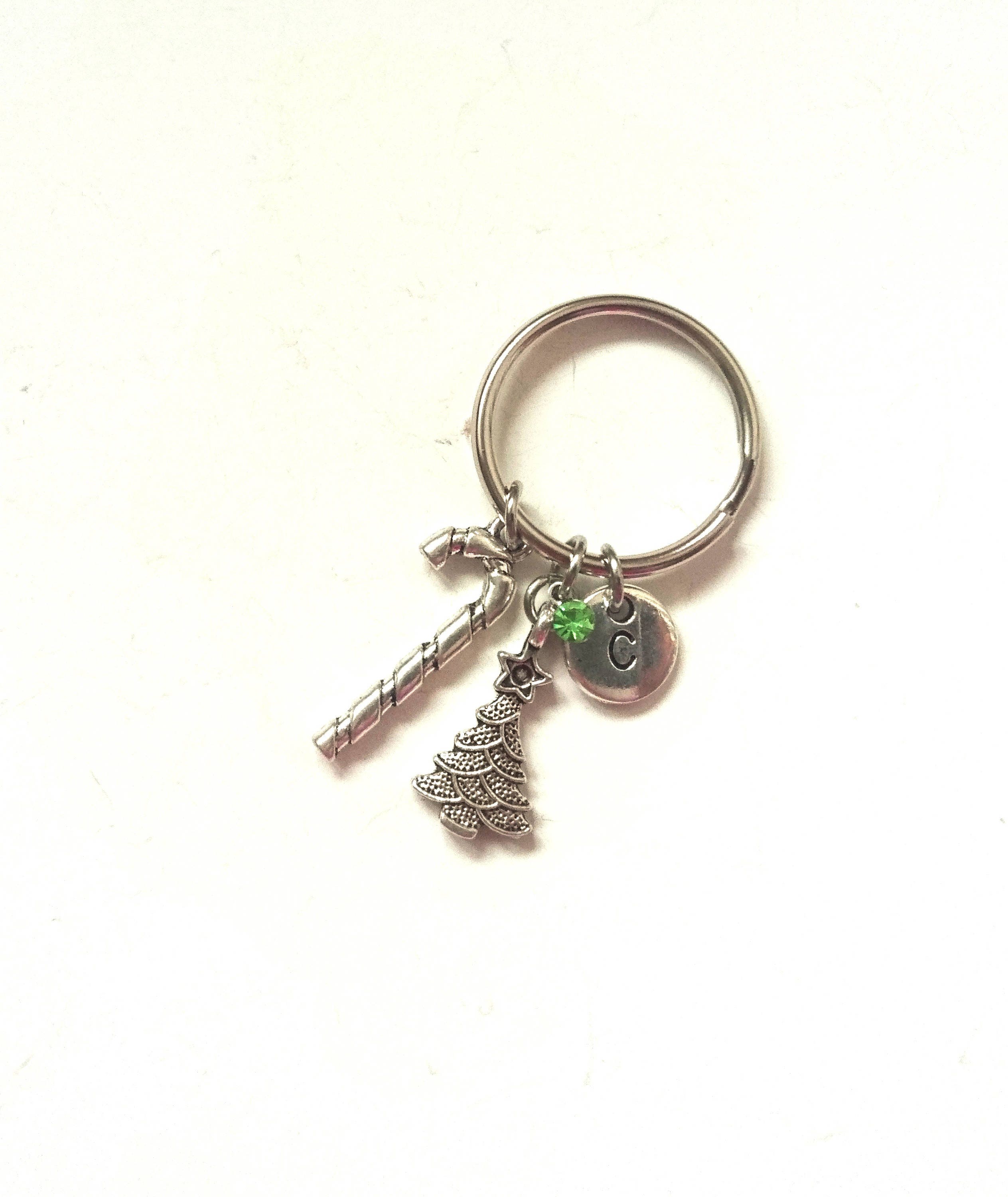 Christmas Tree Keyring Candy Cane Keychain Christmas Gifts Etsy