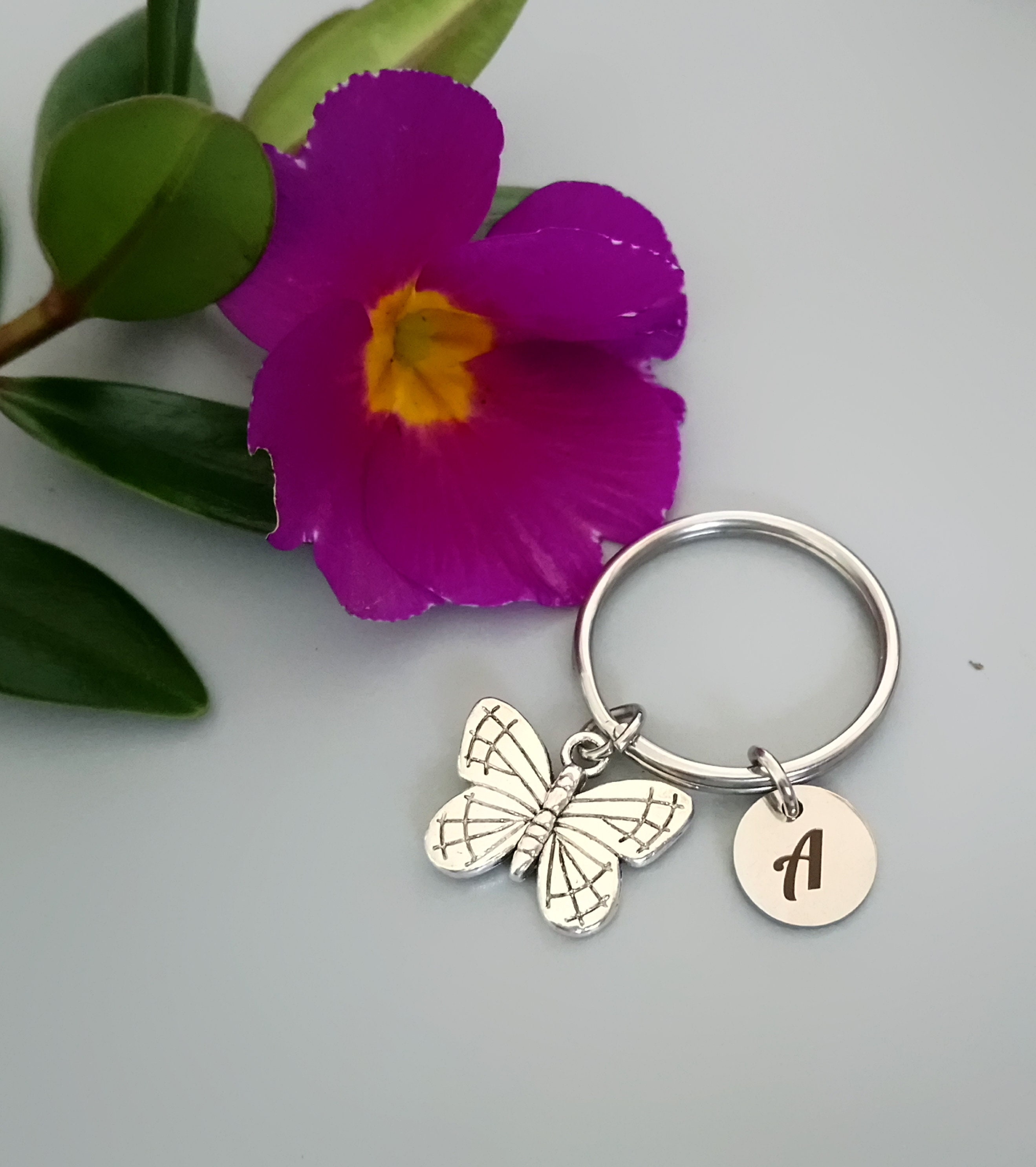 Butterfly Keyring Personalized Keychain Gifts for her K47 Etsy