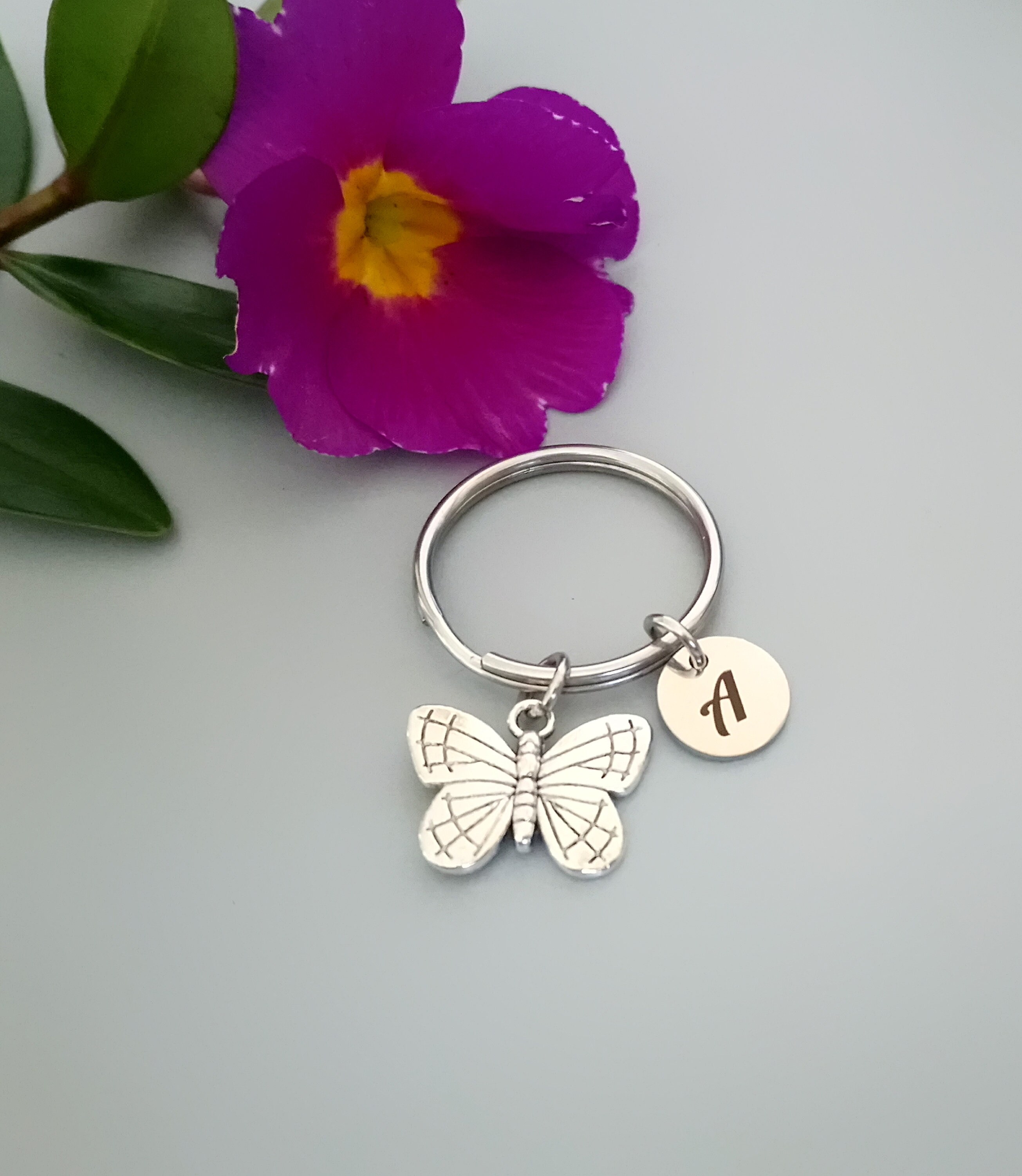 Butterfly Keyring Personalized Keychain Gifts for her K47 Etsy