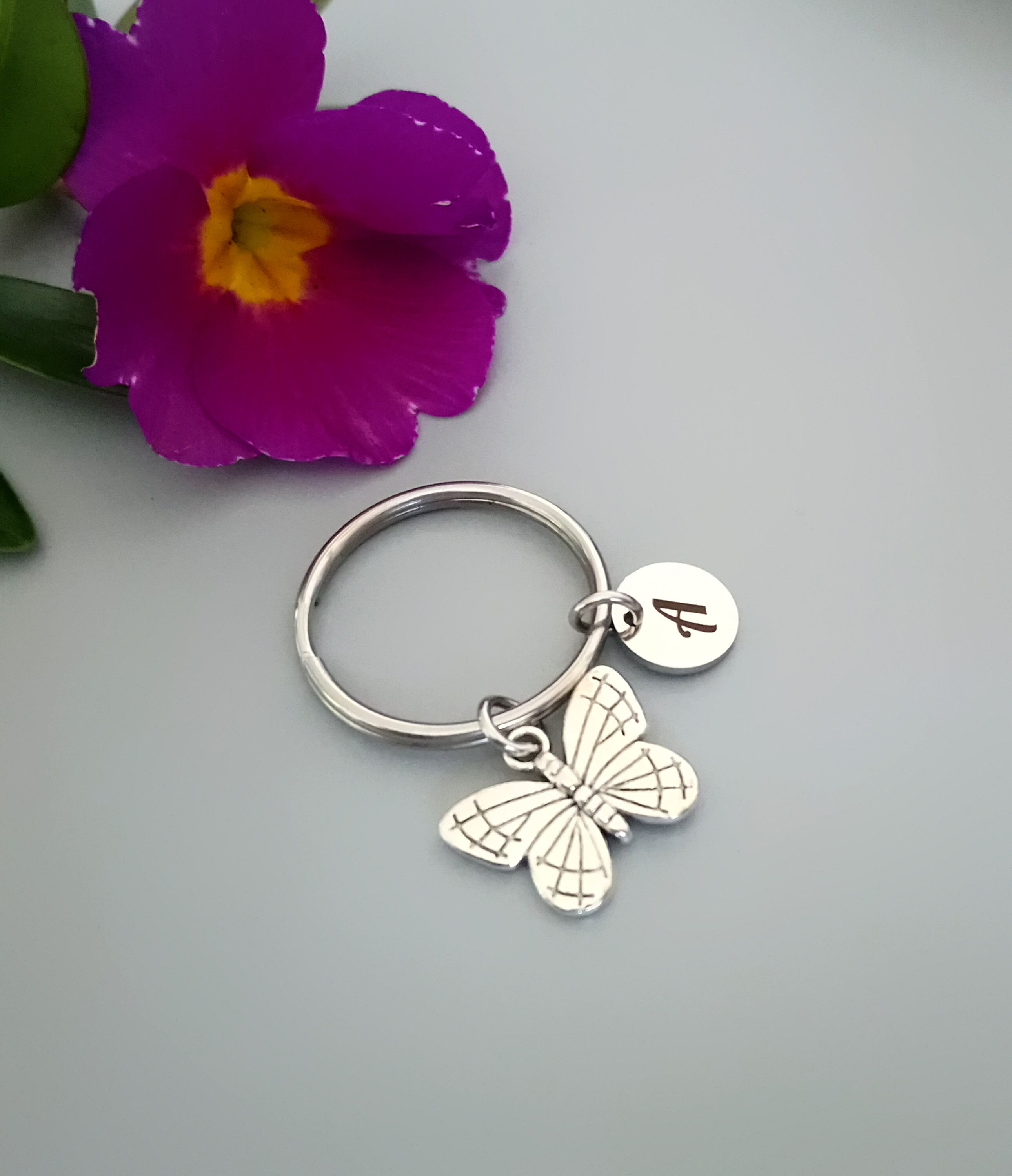 Butterfly Keyring Personalized Keychain Gifts for her K47 Etsy