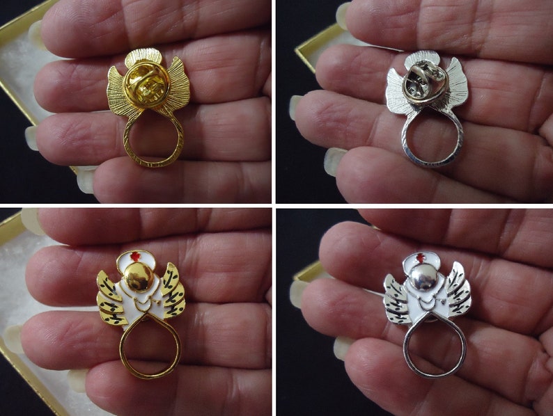 Nurse Eyeglass Holder Pin Tie Tack Style on Back Medical Eyeglass Pin