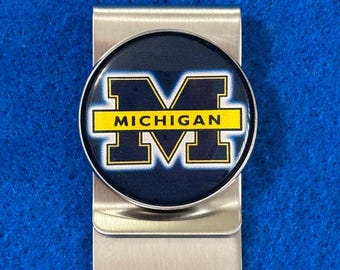 College Money Clip Stainless Steel Dad Gift Never Lose Money Again Weighted Money Clip Ohio Alabama Michigan Fabulous Gifts