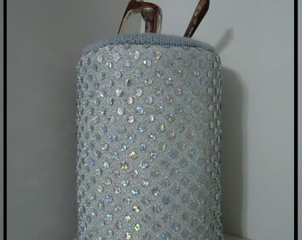 Silver Sequin Eyeglass Case Glitter & More Glittery Eyeglass Holder Case Stand Up Eyeglass Case Fabric Eyeglass Holder Glittery Sweet Gifts