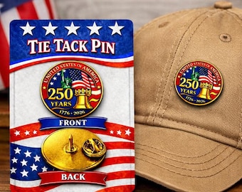 250th Anniversary Lapel Pin • 1776-2026 Anniversary Pin • 250th Anniversary Celebration Tie Tack Pin Show Your Pride For America 1776-2026