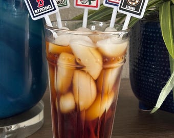 Red Sox Cocktail Stirrers Celtics Stirrers Patriots Swizzle Sticks Bruins Drink Stirrers OR (4) Teams In A Clover New England Swizzle Sticks
