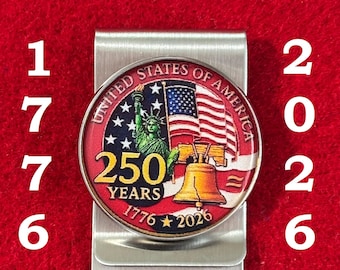 250th Money Clip Stainless Steel Dad Gift Holds Money tight So You Don't Loose Your Do-Ra-Me Money Clip Gift 250th Historic Anniversary Gift