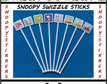 Snoopy Swizzle Sticks Snoopy Cocktail Stirrers Drink Stirrers Snoopy Drink Swizzle Stick Great For Party Favor Gifts Party Gift Bag Goodies