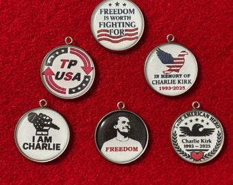 Charlie Kirk Charms (5-10) Sweetest Freedom Charms Make Your Own Bracelet Give As Gift Bracelet Charms Memory Keepsake Will Last A Lifetime