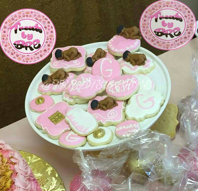 Sleeping baby cookies treats theme Etsy