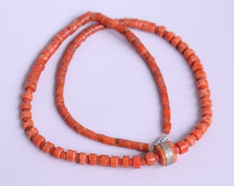Antique Ukrainian Coral Necklace Natural Undyed Coral Beads