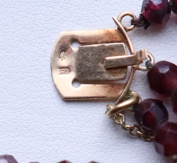 Vintage Faceted Garnet Set of Necklace / Choker a… - image 9