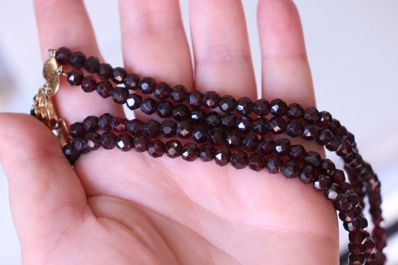 Antique Vintage Bohemian Faceted Garnet Choker Ne… - image 5