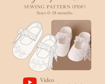 Baby Baptism Booties Sewing Pattern: DIY Christening Shoes (PDF Download)