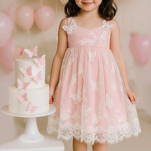 Patrón de costura para vestido de mariposa en PDF, corte imperio, para niñas de 6 meses a 10 años imagen 7