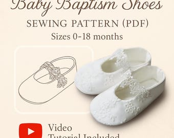 Baby Baptism Booties Sewing Pattern: DIY Christening Shoes (PDF Download)