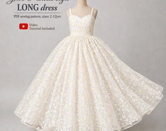 Girls Princess Ballgown Dress PDF Sewing Pattern