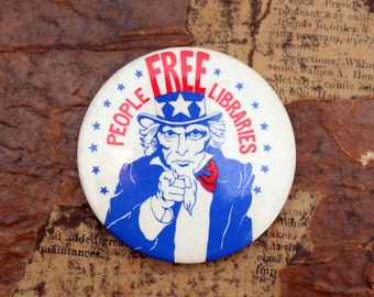 Przypinka Vintage Uncle Sam Free People Libraries